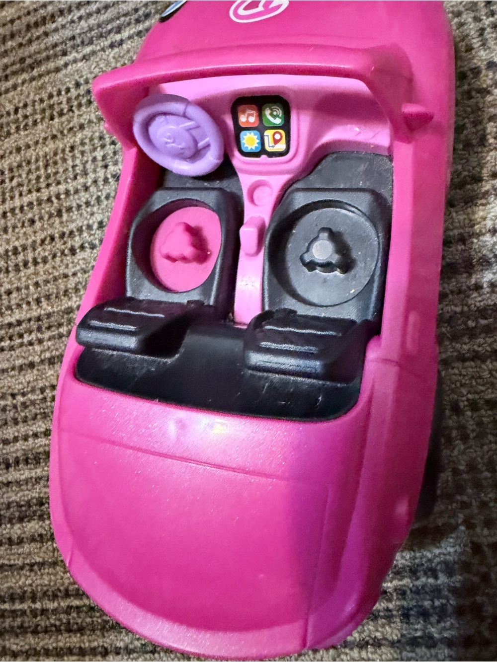 Barbie Bright Pink Little People Convertible Toy Car - Picture 5 of 7